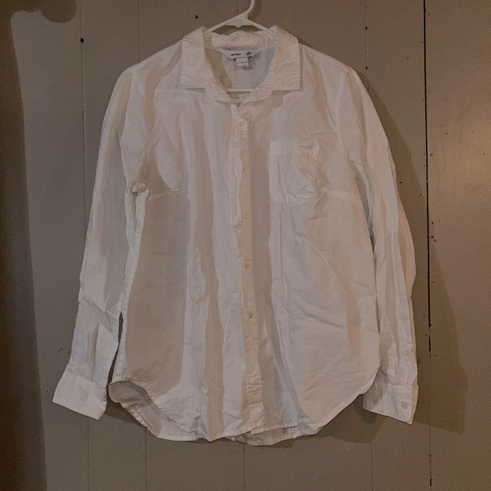 Large Old Navy white button up